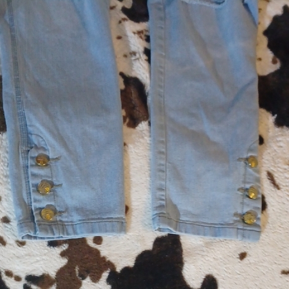 VO JEANS Blue Ankle Cropped Distressed Jeans - Picture 5 of 14